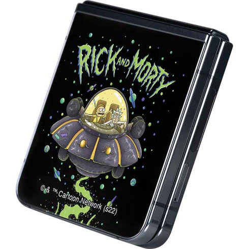 Adult Swim Rick and Morty Spaceship Galaxy Z Flip5 5G Skin